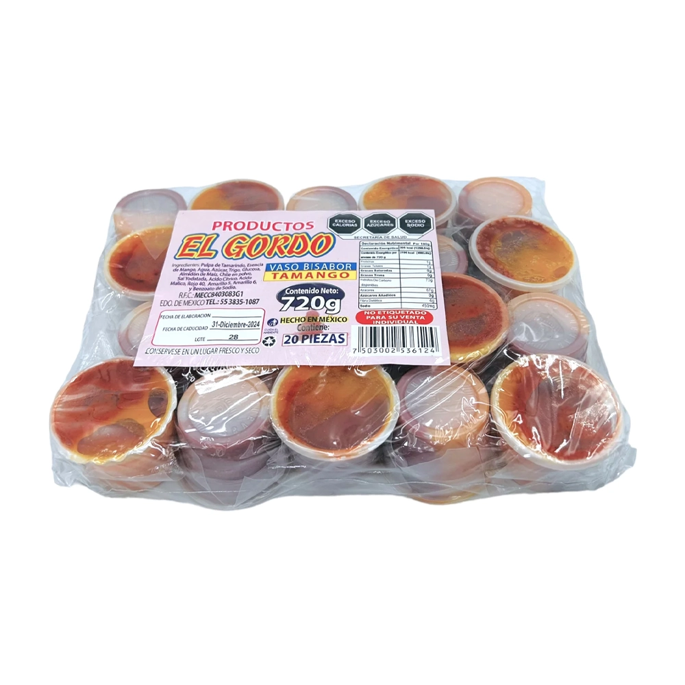 El Gordo Vaso Mix 20 pzas