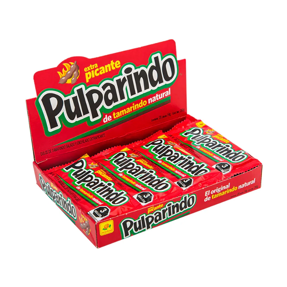 Pulparindo Grande Extra Picante 20 pzas
